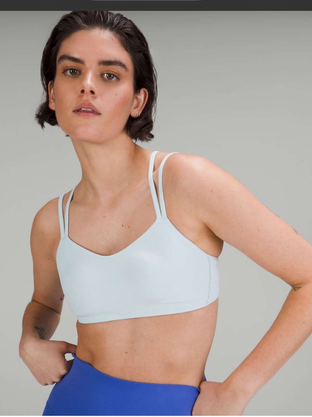 lululemon athletica Like a Cloud Ribbed light support sports bra - Powder Blue